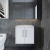 Hudson Reed Juno Wall Hung 2-Door Vanity Unit with Bellato Grey Worktop 600mm Wide - White Ash