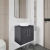 Hudson Reed Juno Wall Hung 2-Door Vanity Unit with Sparkling Black Worktop 600mm Wide - White Ash