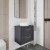 Hudson Reed Juno Wall Hung 2-Drawer Vanity Unit with Sparkling White Worktop 600mm Wide - Graphite Grey