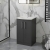 Hudson Reed Juno Floor Standing 2-Door Vanity Unit with Basin 4 500mm Wide - Graphite Grey
