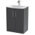 Hudson Reed Juno Floor Standing 2-Door Vanity Unit with Basin 4 600mm Wide - Graphite Grey