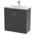 Hudson Reed Juno Floor Standing 2-Door Vanity Unit with Basin 1 800mm Wide - Graphite Grey