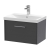 Hudson Reed Juno Wall Hung 1-Drawer Vanity Unit with Basin 3 600mm Wide - Graphite Grey