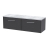 Hudson Reed Juno Wall Hung 2-Drawer Vanity Unit with Bellato Grey Worktop 1200mm Wide - Graphite Grey Woodgrain | Thumbnail Image