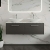 Hudson Reed Juno Wall Hung 2-Drawer Vanity Unit with Carrera Marble Worktop 1200mm Wide - Graphite Grey Woodgrain | Thumbnail Image