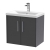 Hudson Reed Juno Wall Hung 2-Door Vanity Unit with Basin 1 600mm Wide - Graphite Grey