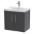Hudson Reed Juno Wall Hung 2-Door Vanity Unit with Basin 3 600mm Wide - Graphite Grey