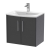 Hudson Reed Juno Wall Hung 2-Door Vanity Unit with Basin 4 600mm Wide - Graphite Grey