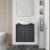 Hudson Reed Juno Wall Hung 2-Door Vanity Unit with Sparkling White Worktop 600mm Wide - Graphite Grey