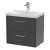 Hudson Reed Juno Wall Hung 2-Drawer Vanity Unit with Basin 3 600mm Wide - Graphite Grey