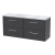 Hudson Reed Juno Wall Hung 4-Drawer Vanity Unit with Bellato Grey Worktop 1200mm Wide - Graphite Grey Woodgrain | Thumbnail Image