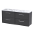 Hudson Reed Juno Wall Hung 4-Drawer Vanity Unit with Carrera Marble Worktop 1200mm Wide - Graphite Grey Woodgrain | Thumbnail Image