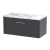 Hudson Reed Juno Wall Hung 1-Drawer Vanity with Carrera Marble Worktop 800mm Wide - Graphite Grey Woodgrain | Thumbnail Image