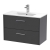 Hudson Reed Juno Wall Hung 2-Drawer Vanity Unit with Basin 2 800mm Wide - Graphite Grey