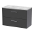 Hudson Reed Juno Wall Hung 2-Drawer Vanity Unit with Bellato Grey Worktop 800mm Wide - Graphite Grey
