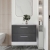 Hudson Reed Juno Wall Hung 2-Drawer Vanity Unit with Bellato Grey Worktop 800mm Wide - Graphite Grey