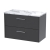 Hudson Reed Juno Wall Hung 2-Drawer Vanity Unit with Carrera Marble Worktop 800mm Wide - Graphite Grey Woodgrain | Thumbnail Image