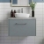 Hudson Reed Juno Wall Hung 1-Drawer Vanity Unit with Bellato Grey Worktop 600mm Wide - Coastal Grey