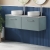 Hudson Reed Juno Wall Hung 2-Drawer Vanity Unit with Bellato Grey Worktop 1200mm Wide - Coastal Grey | Thumbnail Image