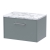Hudson Reed Juno Wall Hung 1-Drawer Vanity Unit with Carrera Marble Worktop 600mm Wide - Coastal Grey | Thumbnail Image