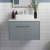 Hudson Reed Juno Wall Hung 1-Drawer Vanity Unit with Sparkling White Worktop 600mm Wide - Coastal Grey