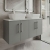 Hudson Reed Juno Wall Hung 4-Door Vanity Unit with Bellato Grey Worktop 1200mm Wide - Coastal Grey | Thumbnail Image