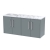 Hudson Reed Juno Wall Hung 4-Door Vanity Unit with Carrera Marble Worktop 1200mm Wide - Coastal Grey | Thumbnail Image