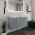 Hudson Reed Juno Wall Hung 4-Door Vanity Unit with Worktop 1200mm Wide - Coastal Grey