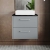 Hudson Reed Juno Wall Hung 2-Drawer Vanity Unit with Sparkling Black Worktop 600mm Wide - Coastal Grey