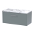Hudson Reed Juno Wall Hung 1-Drawer Vanity with Carrera Marble Worktop 800mm Wide - Coastal Grey | Thumbnail Image