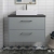 Hudson Reed Juno Wall Hung 2-Drawer Vanity Unit with Sparkling Black Worktop 800mm Wide - Coastal Grey