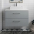 Hudson Reed Juno Wall Hung 2-Drawer Vanity Unit with Sparkling White Worktop 800mm Wide - Coastal Grey