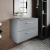 Hudson Reed Juno Wall Hung 2-Drawer Vanity Unit with Worktop 800mm Wide - Coastal Grey