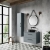 Hudson Reed Juno Wall Hung 2-Drawer Vanity Unit with Worktop 800mm Wide - Coastal Grey