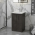 Hudson Reed Juno Floor Standing 2-Door Vanity Unit with Basin 4 500mm Wide - Metallic Slate