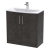 Hudson Reed Juno Floor Standing 2-Door Vanity Unit with Basin 4 800mm Wide - Metallic Slate