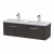 Hudson Reed Juno Wall Hung 2-Drawer Vanity Unit with Double Polymarble Basin 1200mm Wide - Metallic Slate