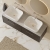 Hudson Reed Juno Wall Hung 2-Drawer Vanity Unit with Bellato Grey Worktop 1200mm Wide - Metallic Slate | Thumbnail Image