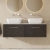 Hudson Reed Juno Wall Hung 2-Drawer Vanity Unit with Bellato Grey Worktop 1200mm Wide - Metallic Slate | Thumbnail Image