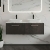 Hudson Reed Juno Wall Hung 2-Drawer Vanity Unit with Carrera Marble Worktop 1200mm Wide - Metallic Slate | Thumbnail Image