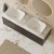 Hudson Reed Juno Wall Hung 2-Drawer Vanity Unit with Carrara Marble Worktop 1200mm Wide - Metallic Slate | Thumbnail Image