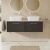 Hudson Reed Juno Wall Hung 2-Drawer Vanity Unit with Carrara Marble Worktop 1200mm Wide - Metallic Slate | Thumbnail Image