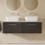 Hudson Reed Juno Wall Hung 2-Drawer Vanity Unit with Carrara Marble Worktop 1200mm Wide - Metallic Slate | Thumbnail Image