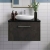Hudson Reed Juno Wall Hung 1-Drawer Vanity Unit with Sparkling Black Worktop 600mm Wide - Metallic Slate