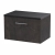 Hudson Reed Juno Wall Hung 1-Drawer Vanity Unit with Sparkling Black Worktop 600mm Wide - Metallic Slate