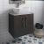 Hudson Reed Juno Wall Hung 2-Door Vanity Unit with Bellato Grey Worktop 600mm Wide - Metallic Slate