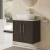 Hudson Reed Juno Wall Hung 2-Door Vanity Unit with Bellato Grey Worktop 600mm Wide - Metallic Slate | Thumbnail Image
