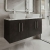 Hudson Reed Juno Wall Hung 4-Door Vanity Unit with Carrera Marble Worktop 1200mm Wide - Metallic Slate | Thumbnail Image