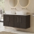 Hudson Reed Juno Wall Hung 4-Door Vanity Unit with Carrara Marble Worktop 1200mm Wide - Metallic Slate | Thumbnail Image