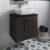 Hudson Reed Juno Wall Hung 2-Door Vanity Unit with Sparkling Black Worktop 600mm Wide - Metallic Slate